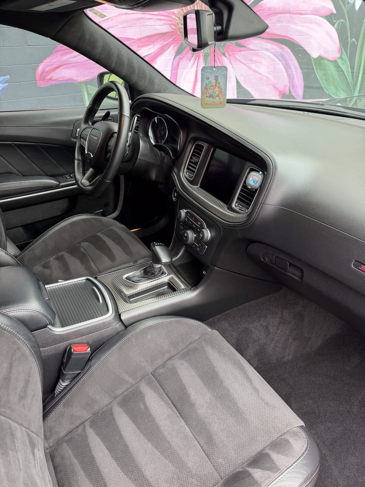 Detailed Dodge Charger interior and dashboard
